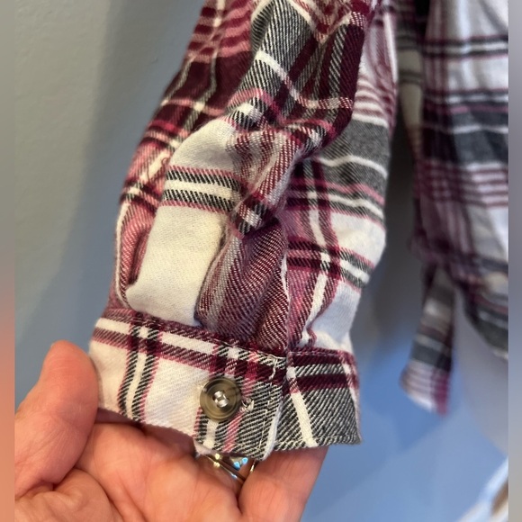LOST + WANDER women plaid roll up sleeve shirt /size M - Picture 6 of 12